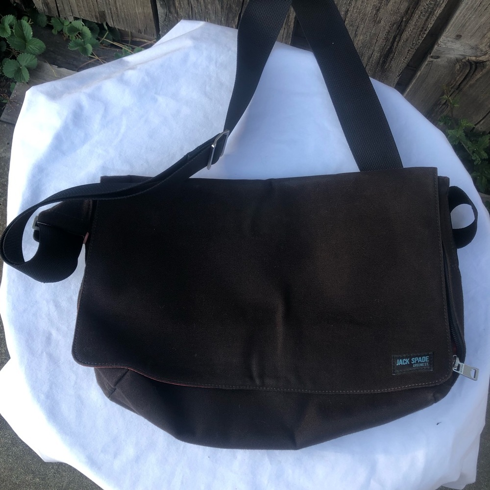 EUC!Jack Spade Black Messenger Bag unisex